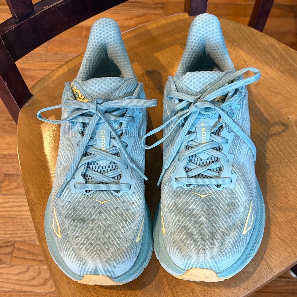 Hoka Women's Athletic Shoes in Blue and Yellow